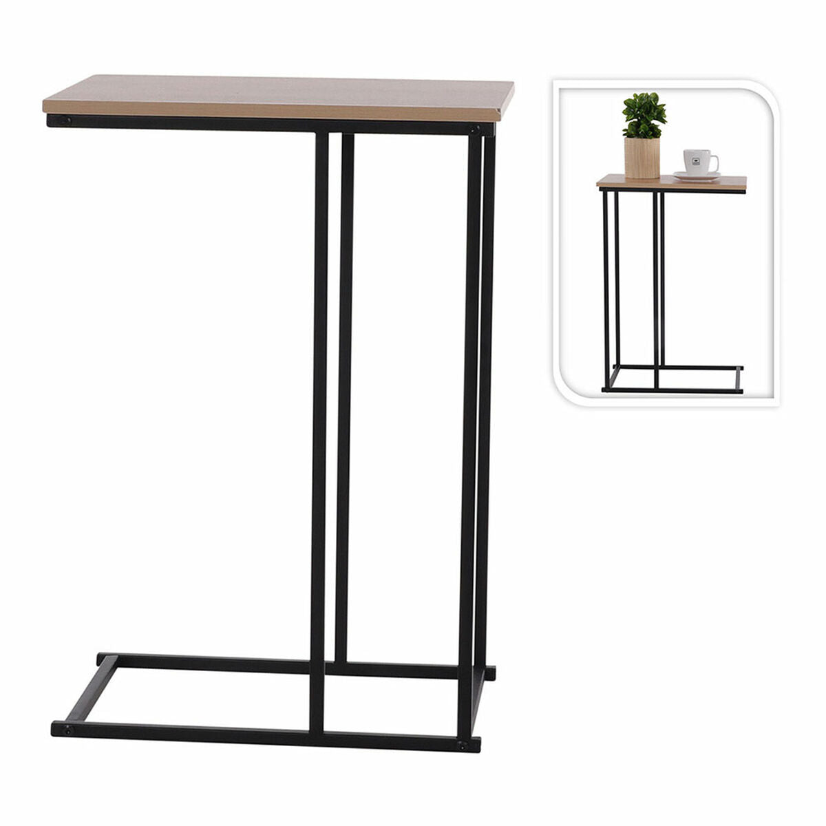 Table d'appoint Lifetime nb1510080 Noir Bois 40 x 26 x 58 cm