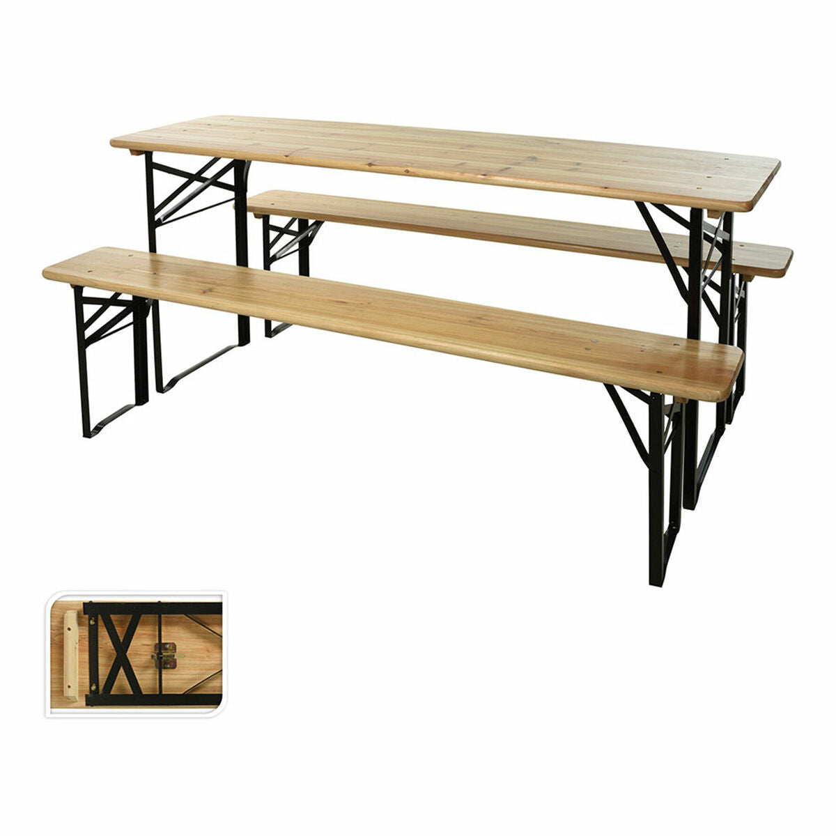 Ensemble Table + 2 Chaises Lifetime