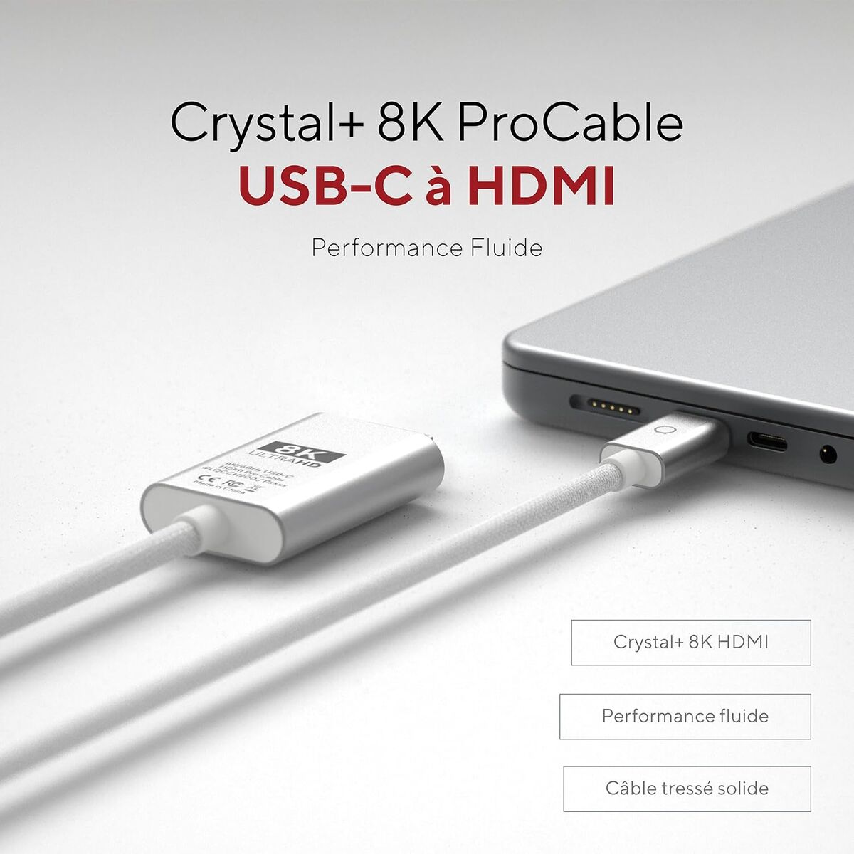 Câble USB Linq Byelements LQCCH200 Gris 2 m