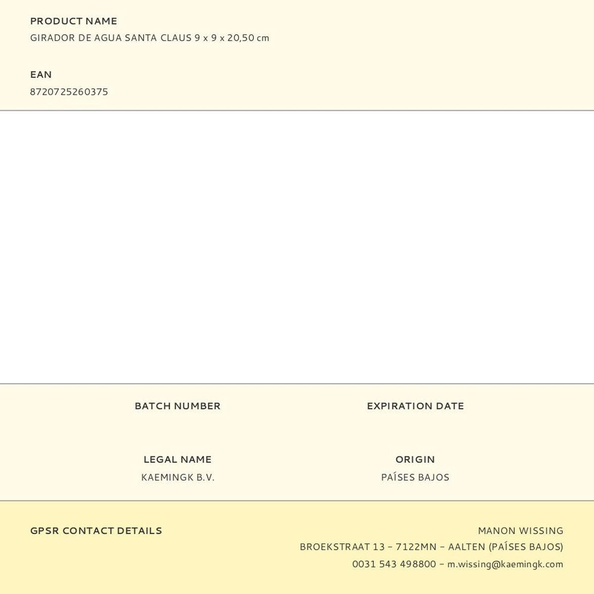 lanterne à neige Lumineo Père Noël 9 x 9 x 20,5 cm