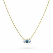 Collier Femme 24KAE 32469Y Doré Bleu