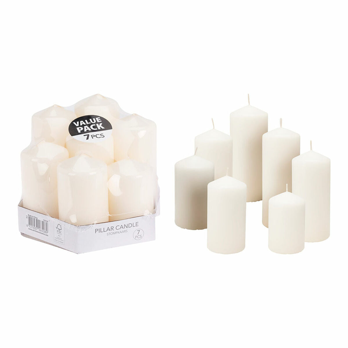 Ensemble de Bougies Blanc (7 Unités)
