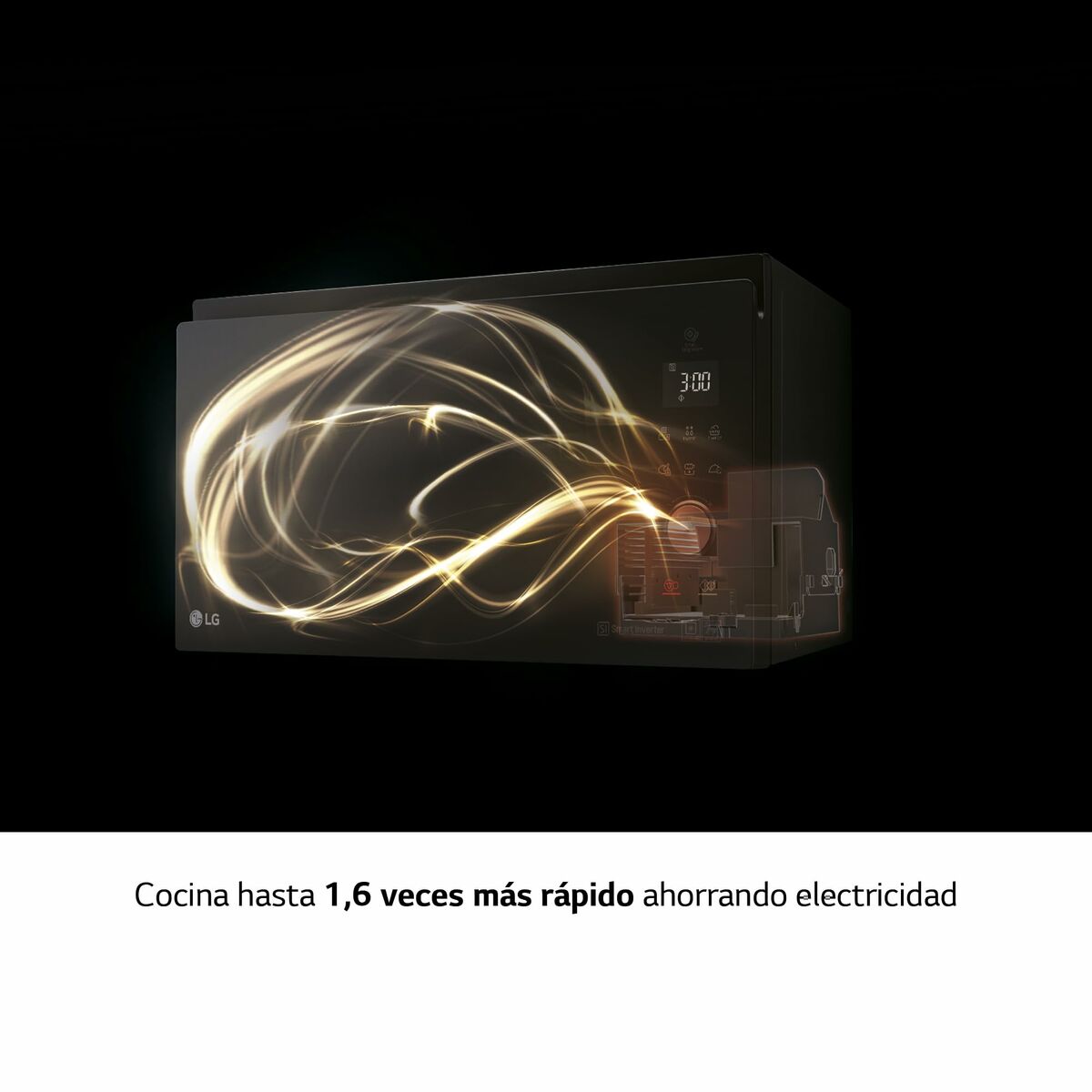 Four Micro-ondes LG MJ3965ACS   39L Noir 1350 W 39 L