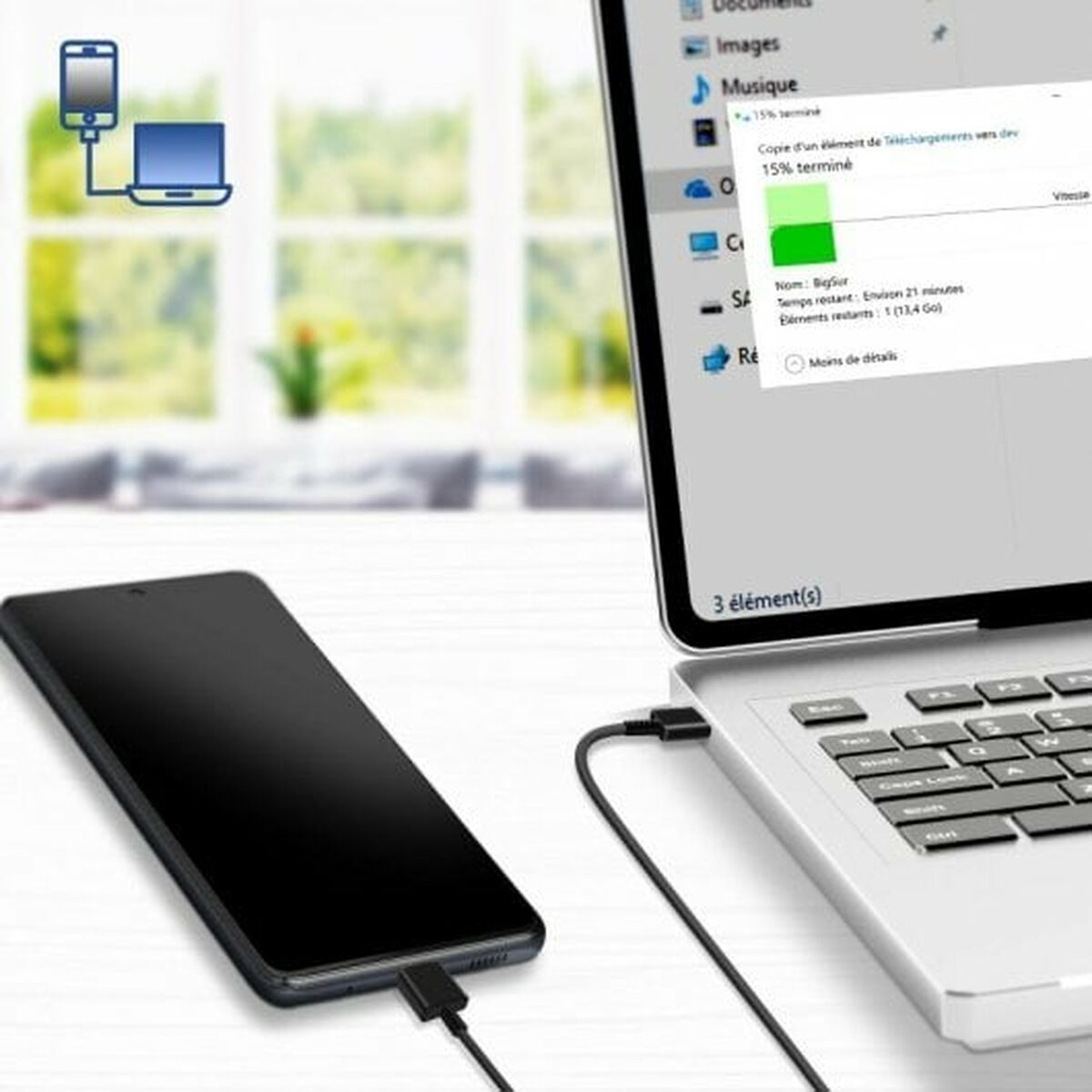 Câble USB-C Samsung EP-DX310JBEGEU