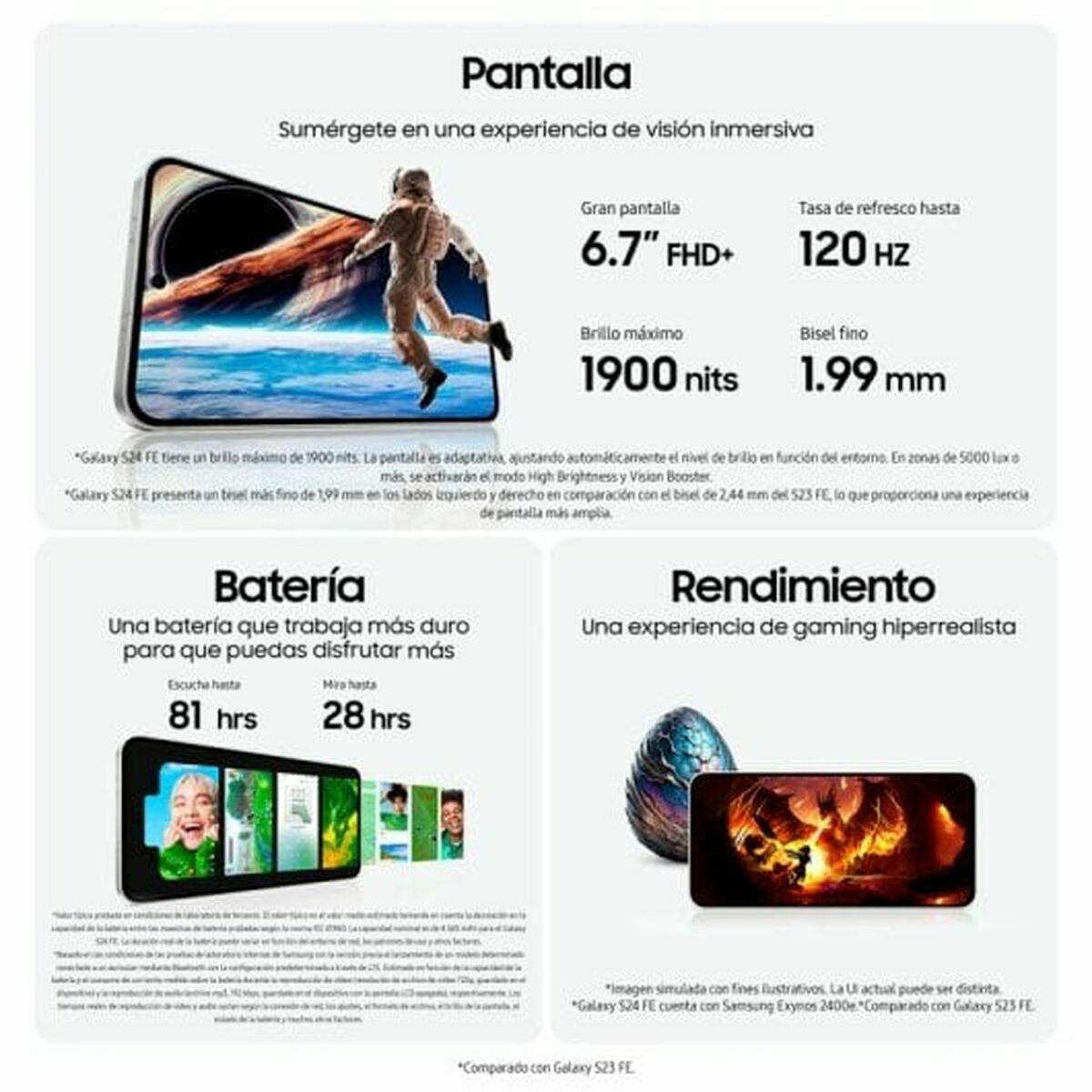 Smartphone Samsung Galaxy S24 FE 5G 6,7" 8 GB RAM 256 GB Vert