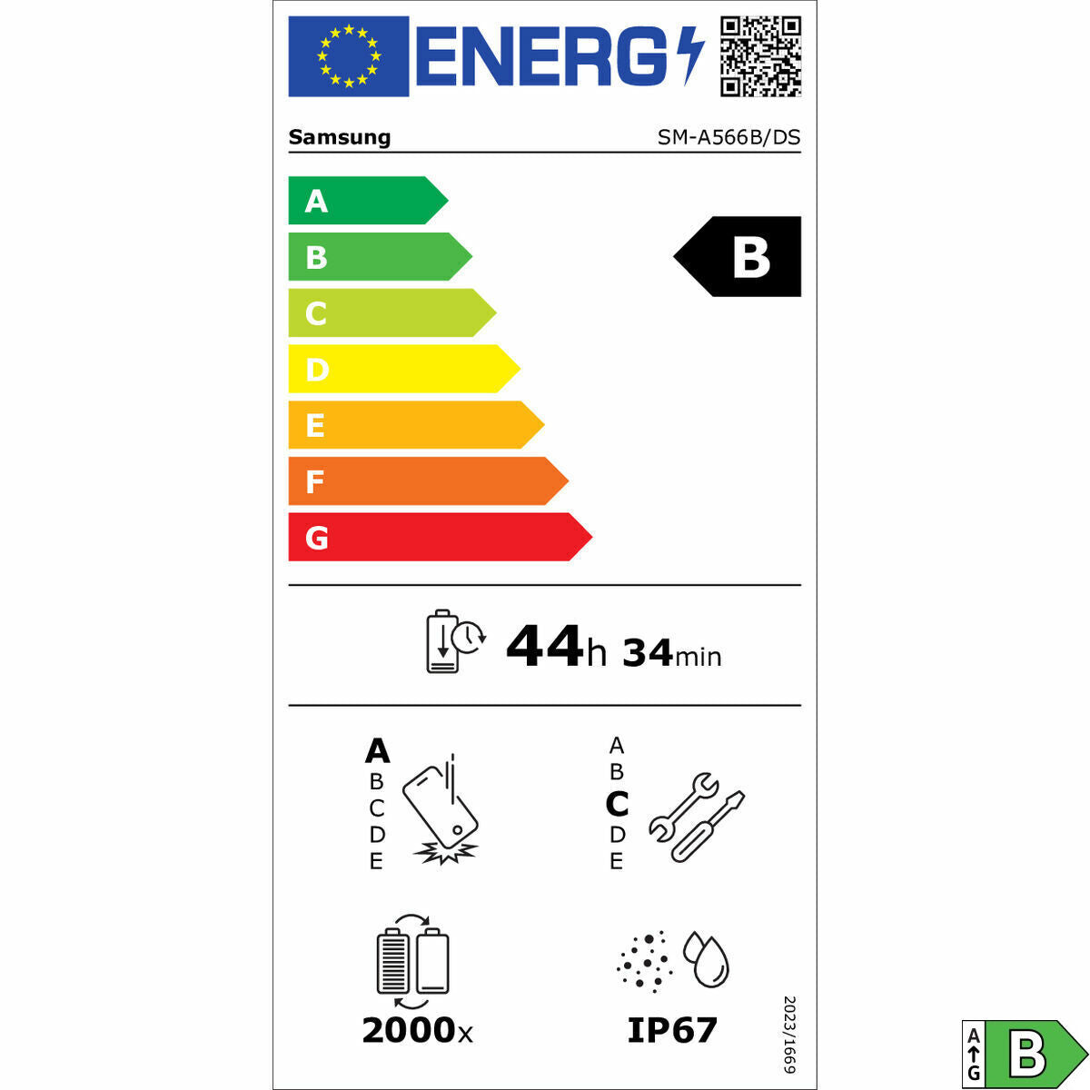 Smartphone Samsung SM-A566BZKAEUB 6,7" 8 GB RAM 128 GB Acier