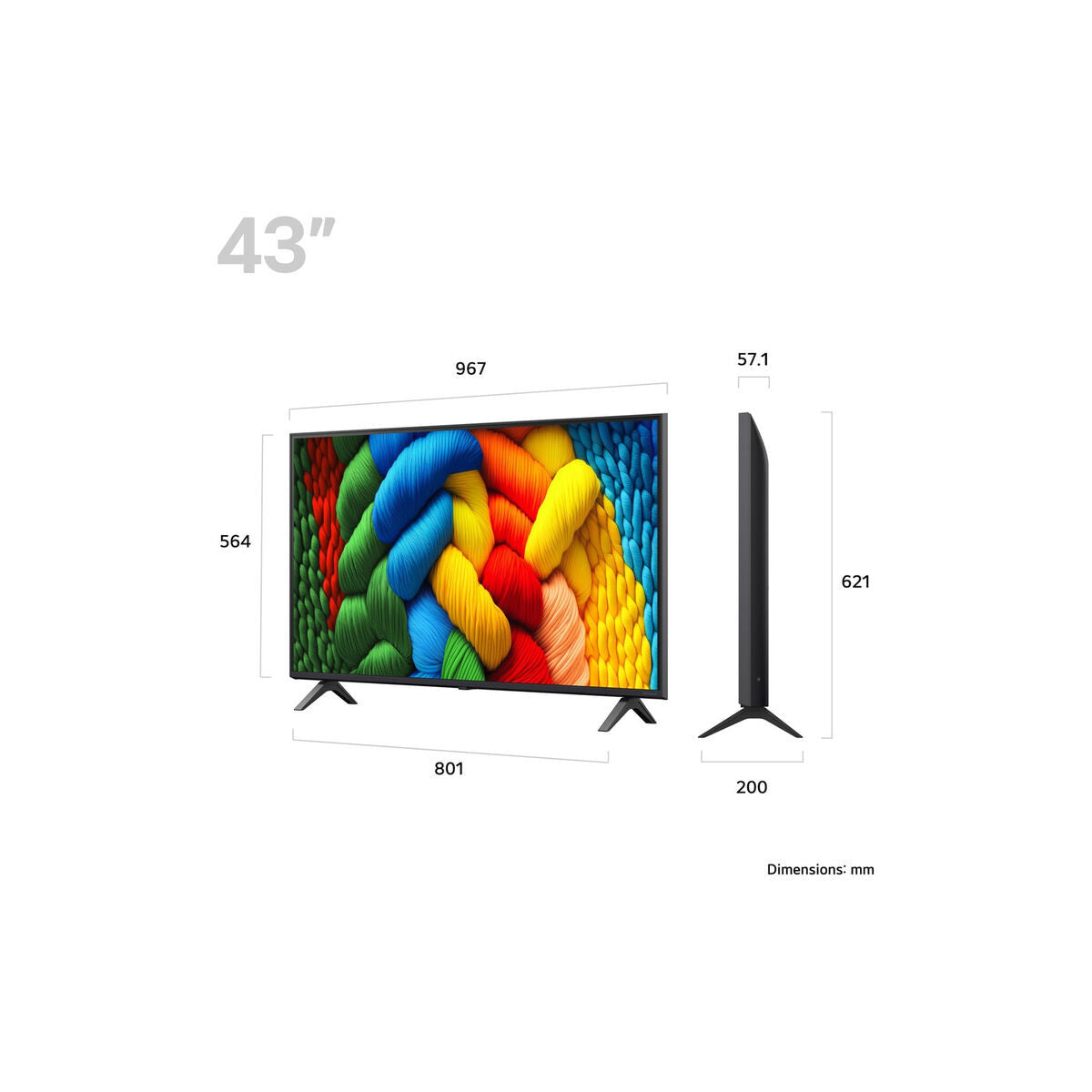 TV intelligente LG 43NANO80A6BAEU 4K Ultra HD 43" LED HDR D-LED NanoCell LCD