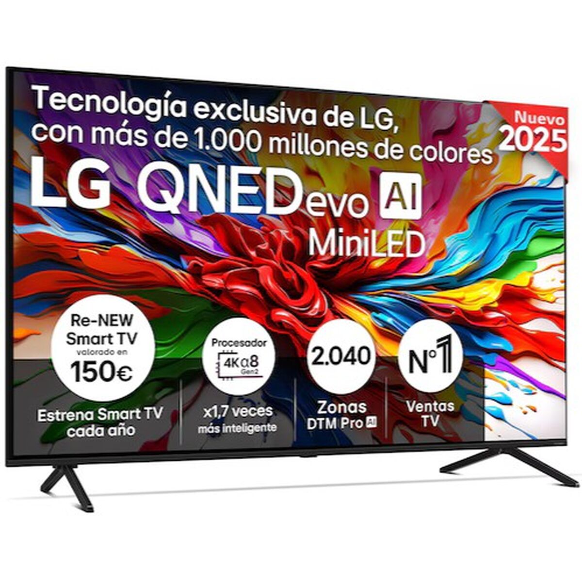 TV intelligente LG 75QNED92A6A 4K Ultra HD 75" HDR Wi-Fi DVB-S2 QNED