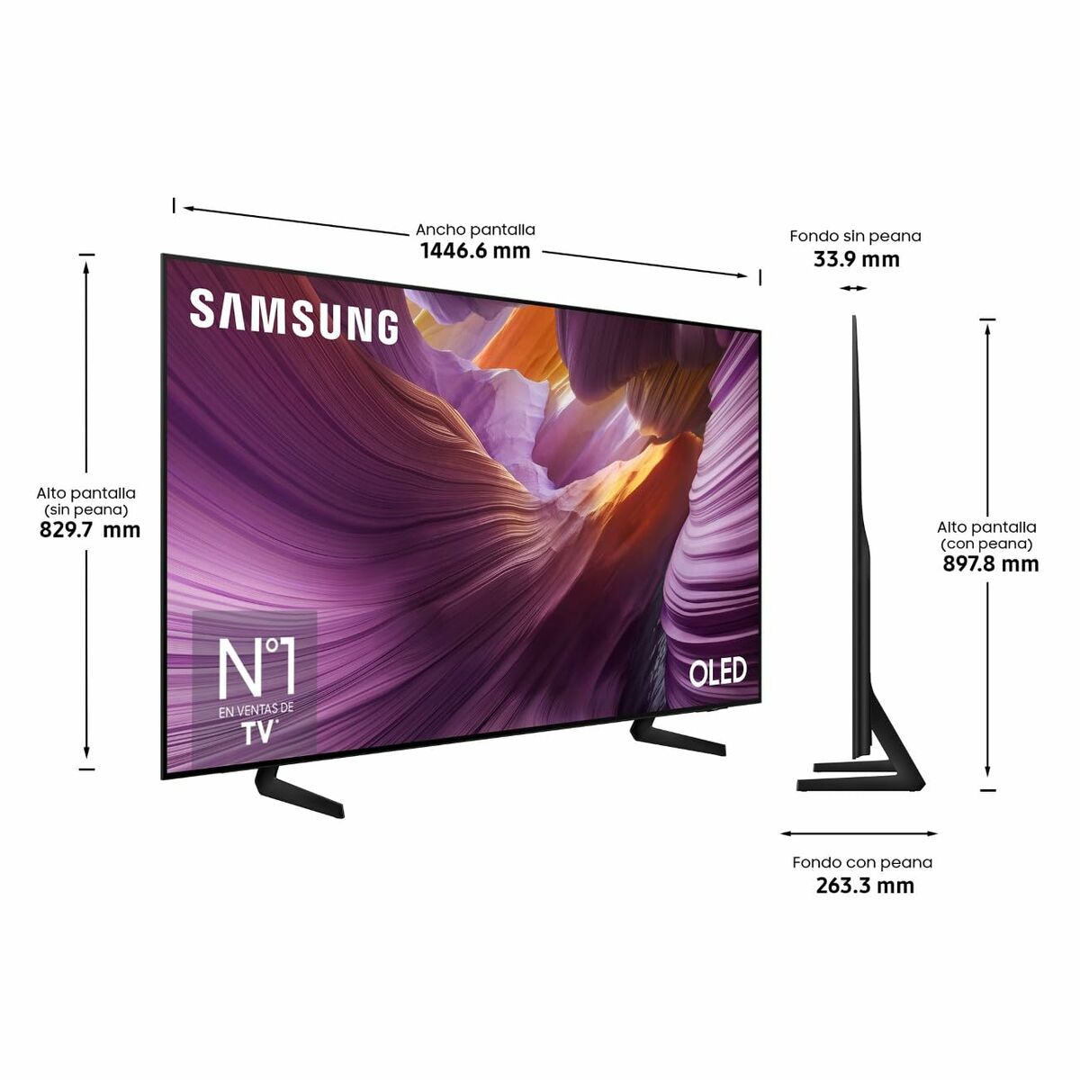 TV intelligente Samsung TQ65S85FAUXX 65 65" 4K Ultra HD HDR OLED