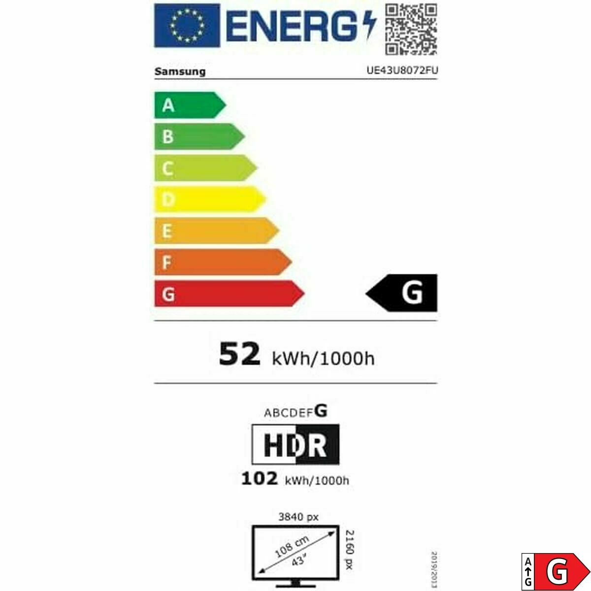 TV intelligente Samsung UE43U8072FUXXH 43" 4K Ultra HD
