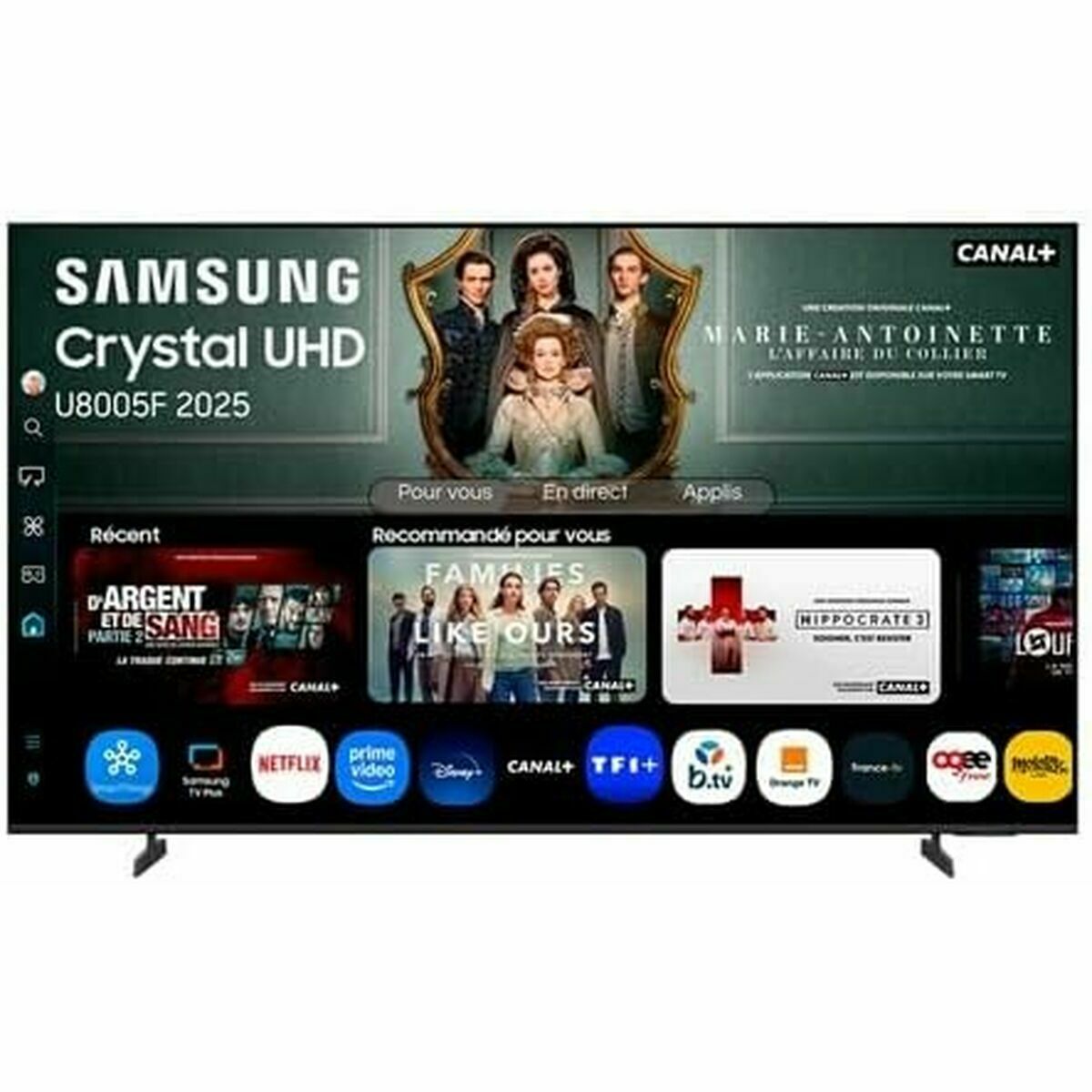 TV intelligente Samsung TU50U8005FUXXC 50" 4K Ultra HD LED HDR QLED