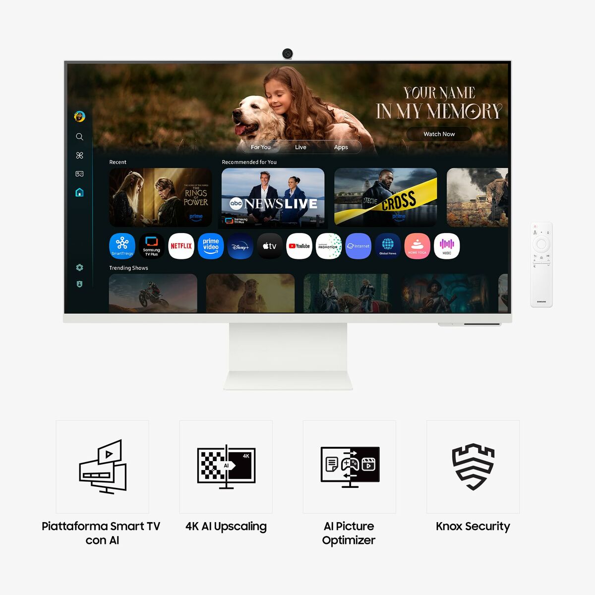 Monitor Gaming Samsung M8 M80F S32FM801UU 4K Ultra HD 32"