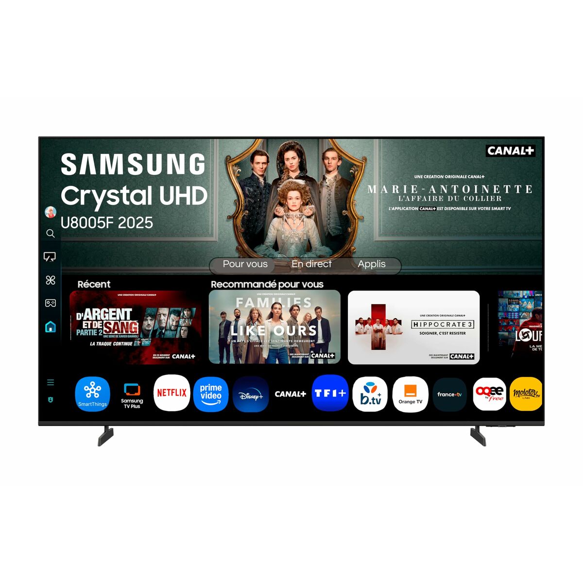 TV intelligente Samsung TU50U8075F 4K Ultra HD 50" LED ULED HDR HDR10+ Ultra HD 4K DVB-T2