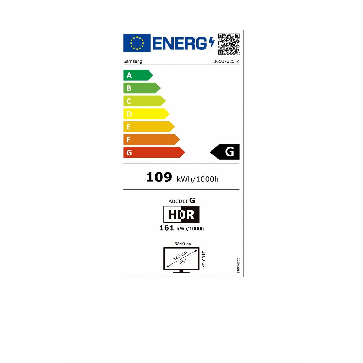 TV intelligente Samsung TU65U7025FKX 65 65" 4K Ultra HD LED HDR