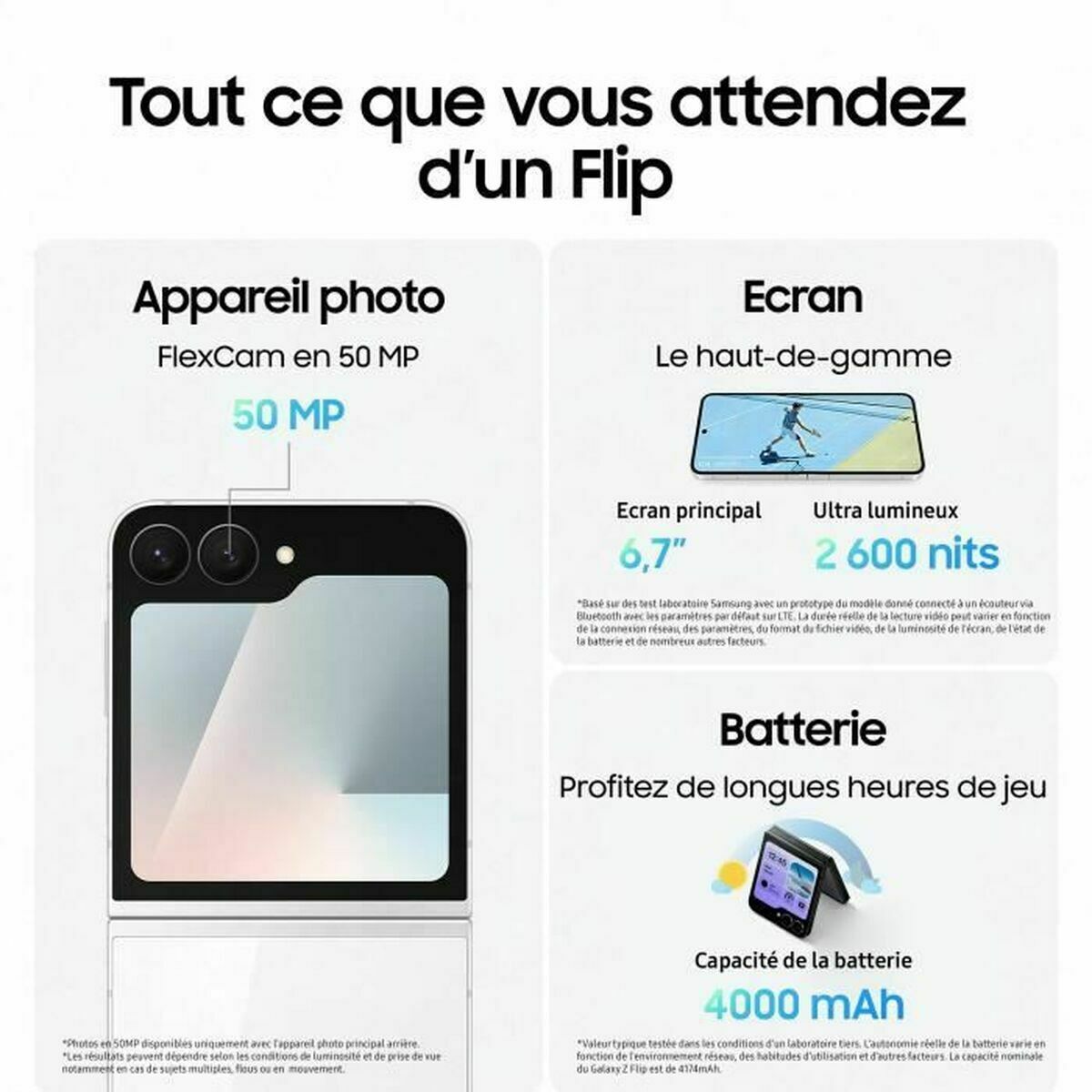 Smartphone Samsung Galaxy Z Flip7 FE 6,7" 8 GB RAM 128 GB Noir