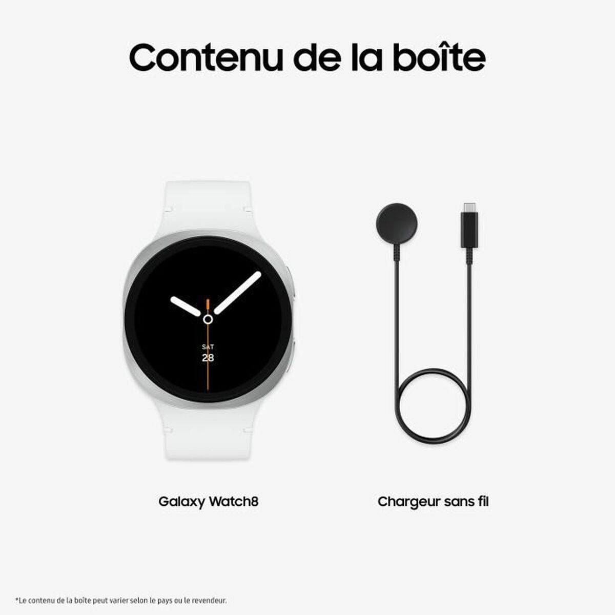 Montre intelligente Samsung Watch8 Blanc Argenté 1,5" Ø 44 mm