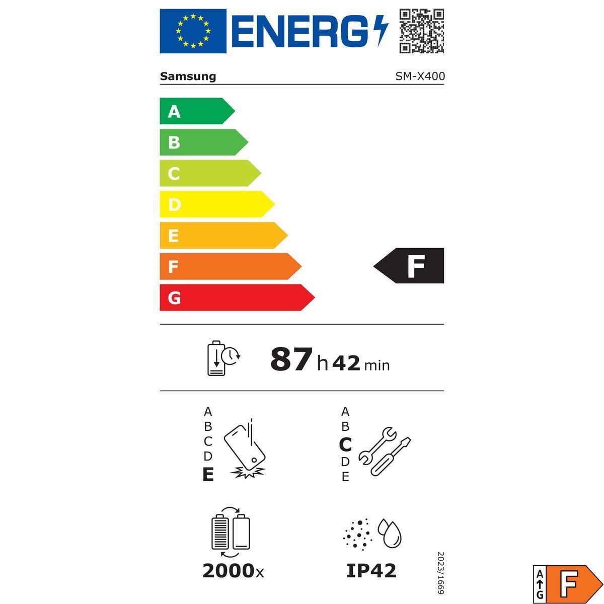 Tablette Samsung SM-X400NZAPEUB Octa Core 8 GB RAM 256 GB Gris 10,9"