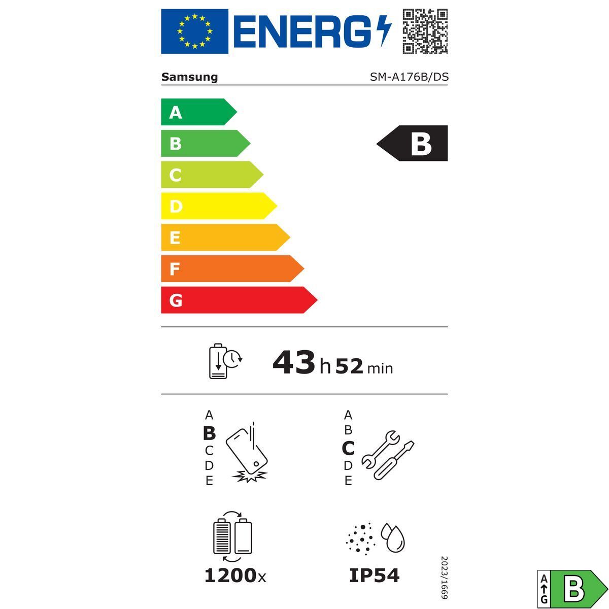 Smartphone Samsung SM-A176BZKAEUB Octa Core 4 GB RAM 128 GB Noir 6,7"