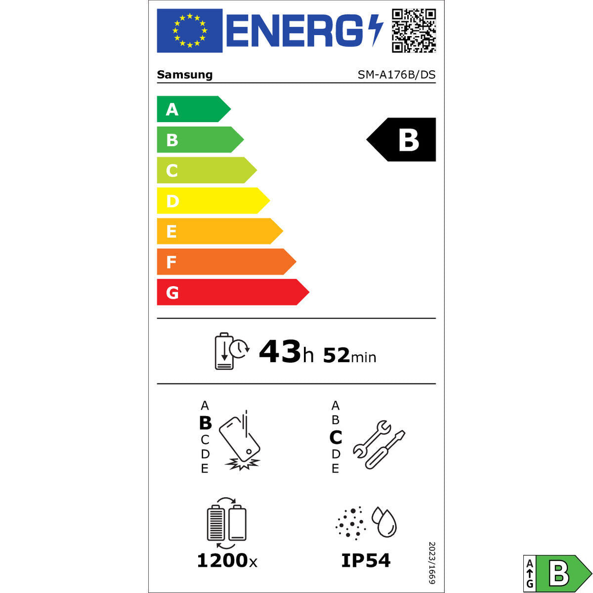 Smartphone Samsung SM-A176BZKAEUB Octa Core 4 GB RAM 128 GB Noir 6,7"