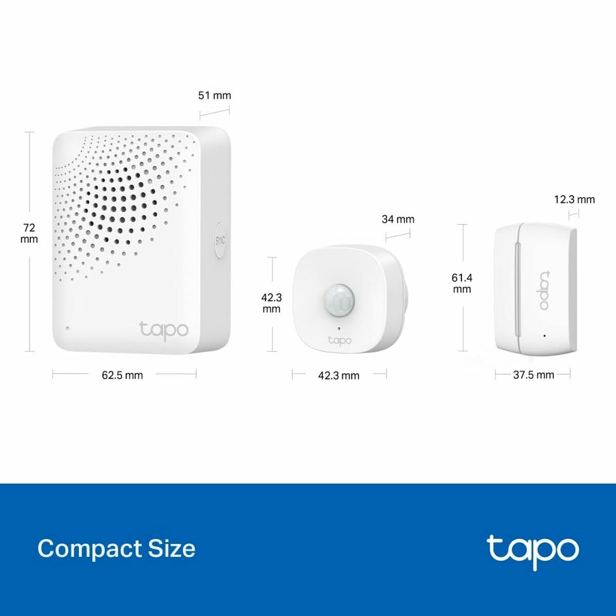 Capteur de Mouvement TP-Link TAPO T30 KIT Montage mural 4 Pièces