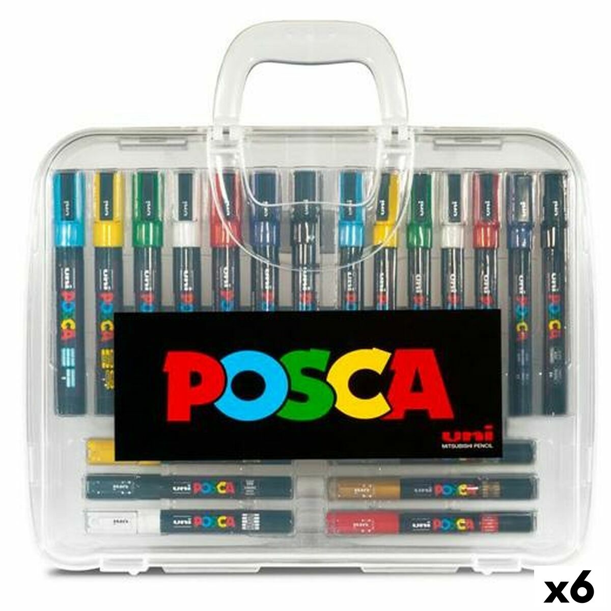 Ensemble de Marqueurs POSCA Multicouleur (6 Unités)