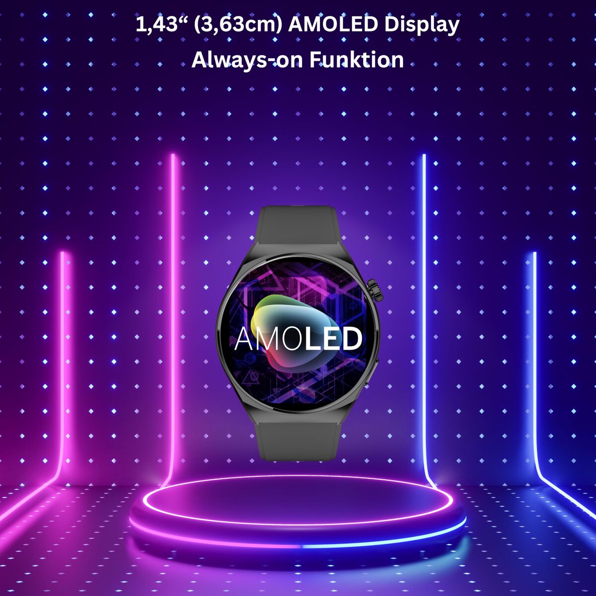 Montre intelligente beafon WATCH 401 43 mm 1,43" Noir Argenté