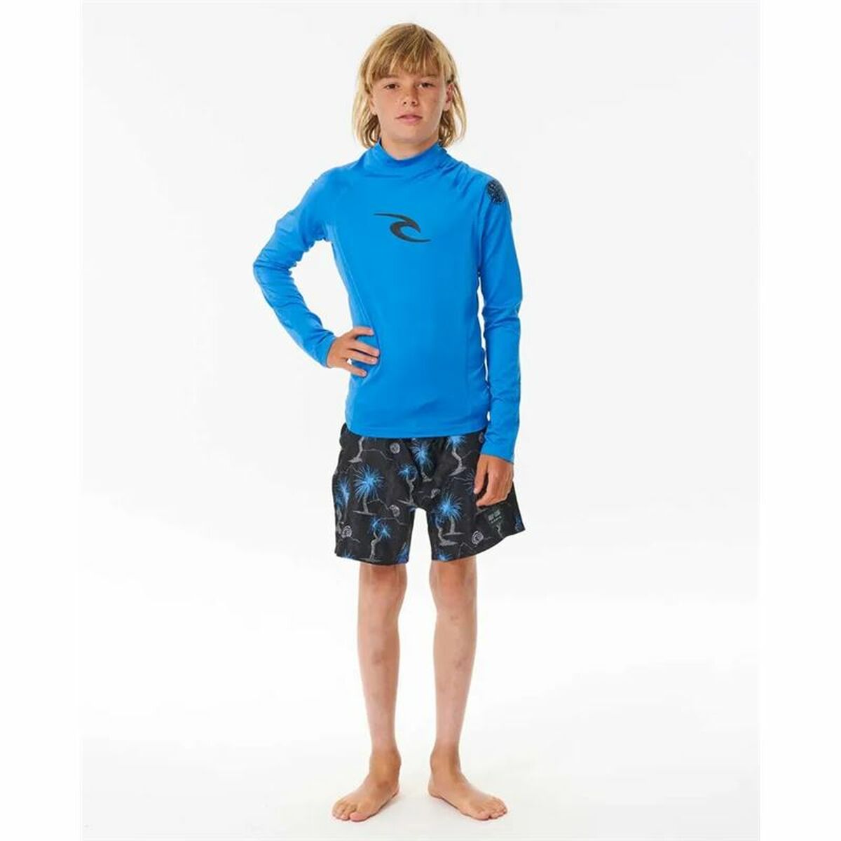 T-Shirt de Bain Rip Curl Wave Upf L/S Bleu