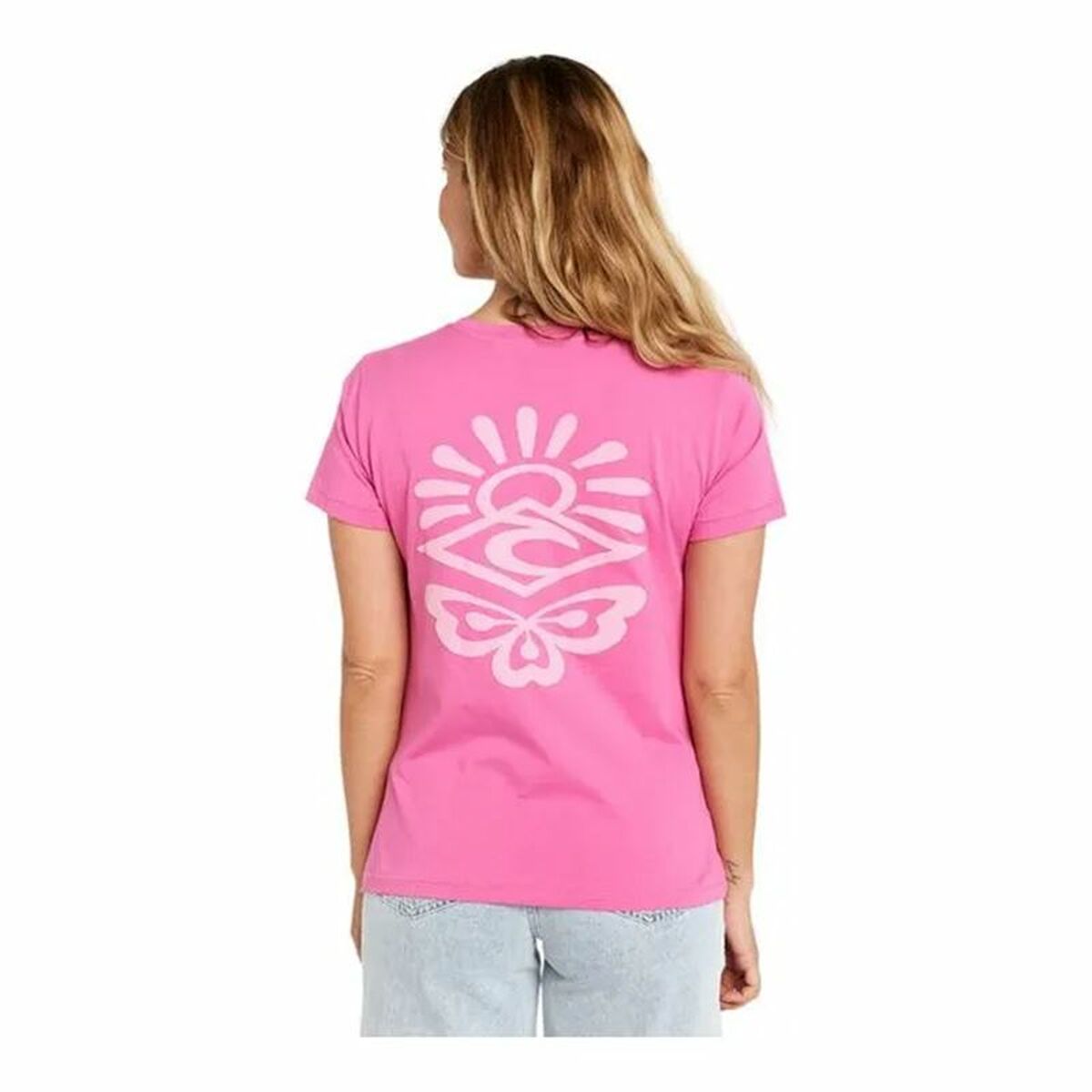 T-shirt à manches courtes femme Rip Curl Re-Entry Crew Tee Rose Fuchsia