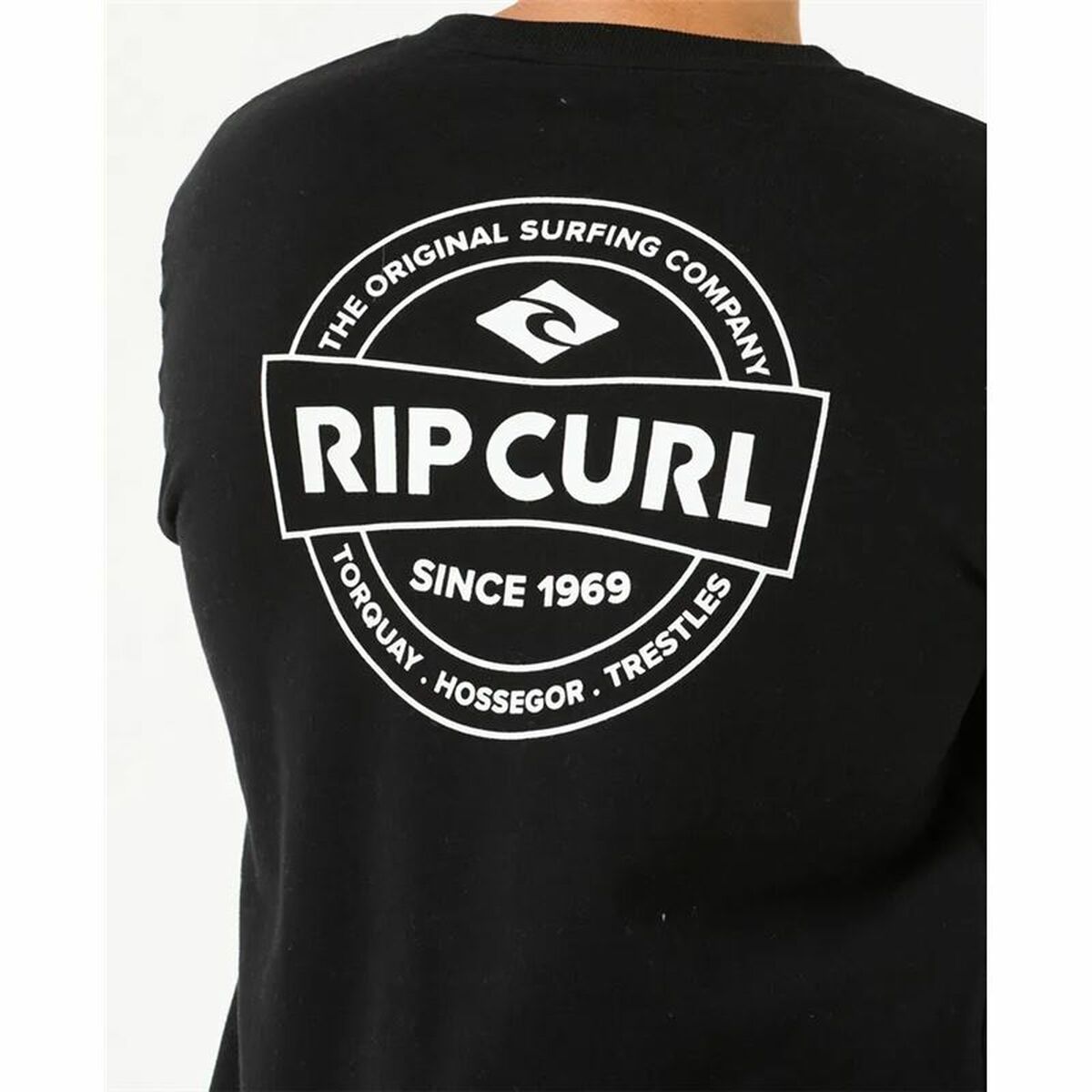 Sweat sans capuche homme Rip Curl Stapler Crew Noir