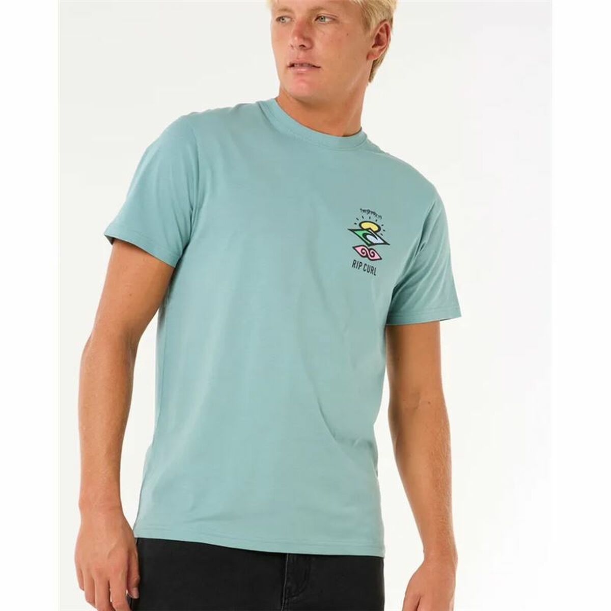 T-shirt à manches courtes homme Rip Curl Search Icon Tee Bleu