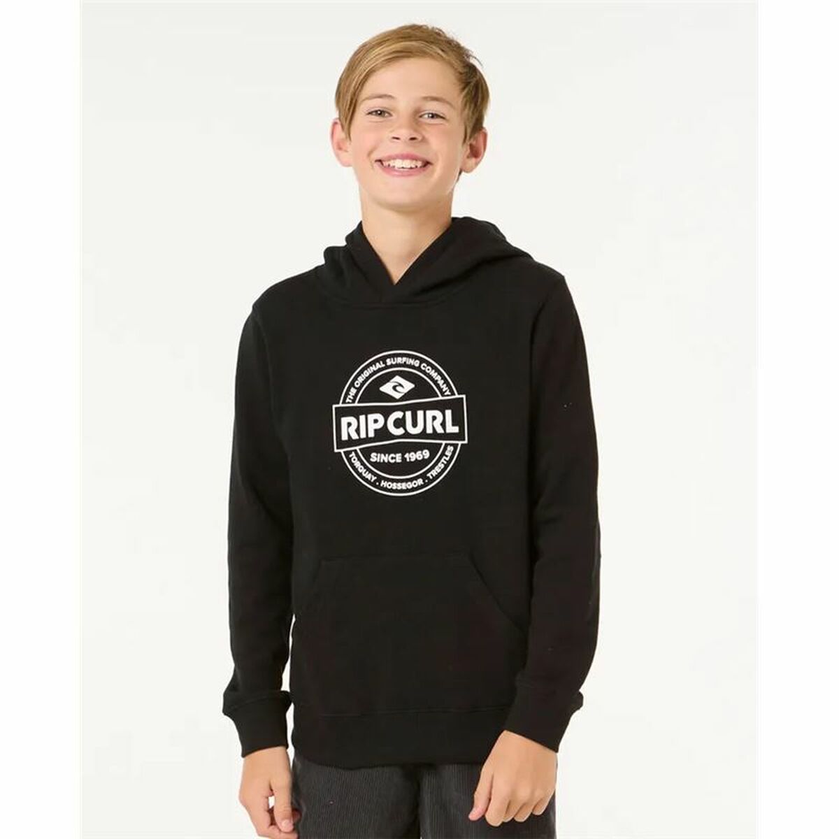Sweat à capuche enfant Rip Curl Stapler Hood Noir