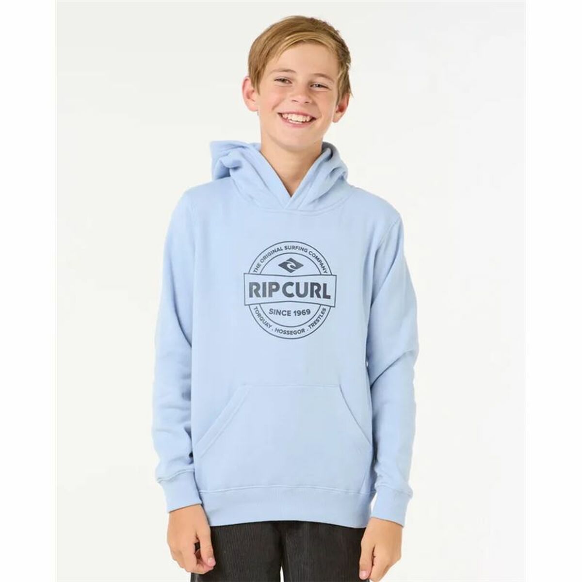 Sweat à capuche enfant Rip Curl Stapler Hood Bleu