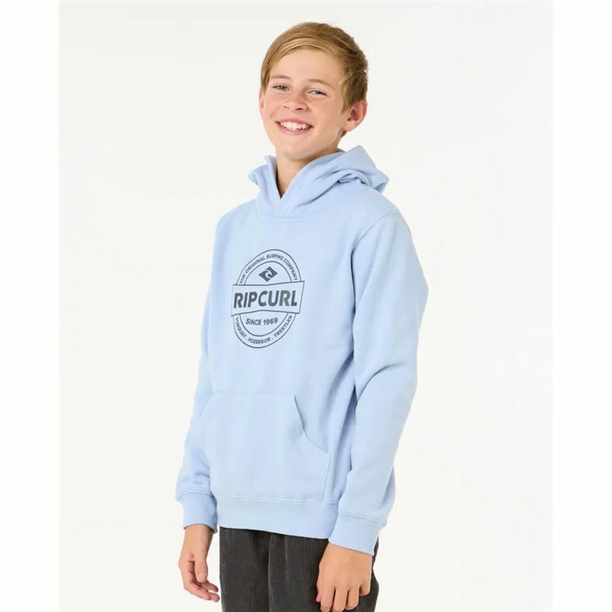 Sweat à capuche enfant Rip Curl Stapler Hood Bleu