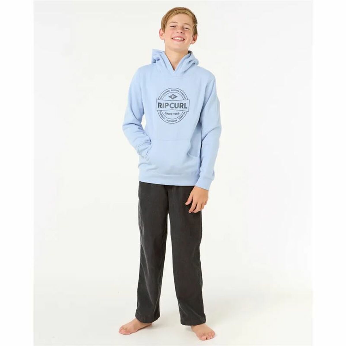 Sweat à capuche enfant Rip Curl Stapler Hood Bleu