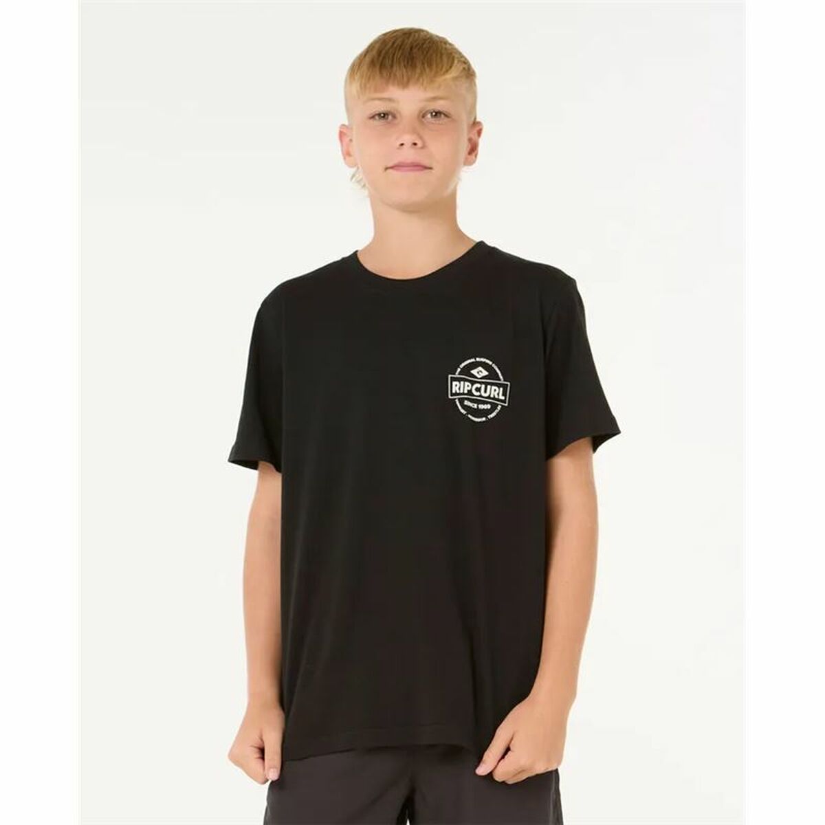 T shirt à manches courtes Enfant Rip Curl Staple Noir