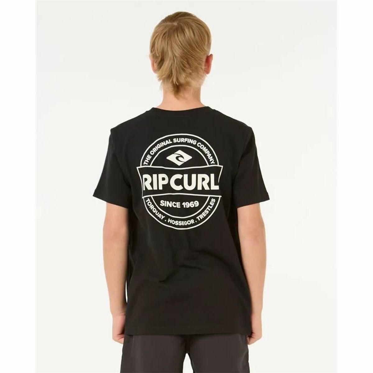 T shirt à manches courtes Enfant Rip Curl Staple Noir