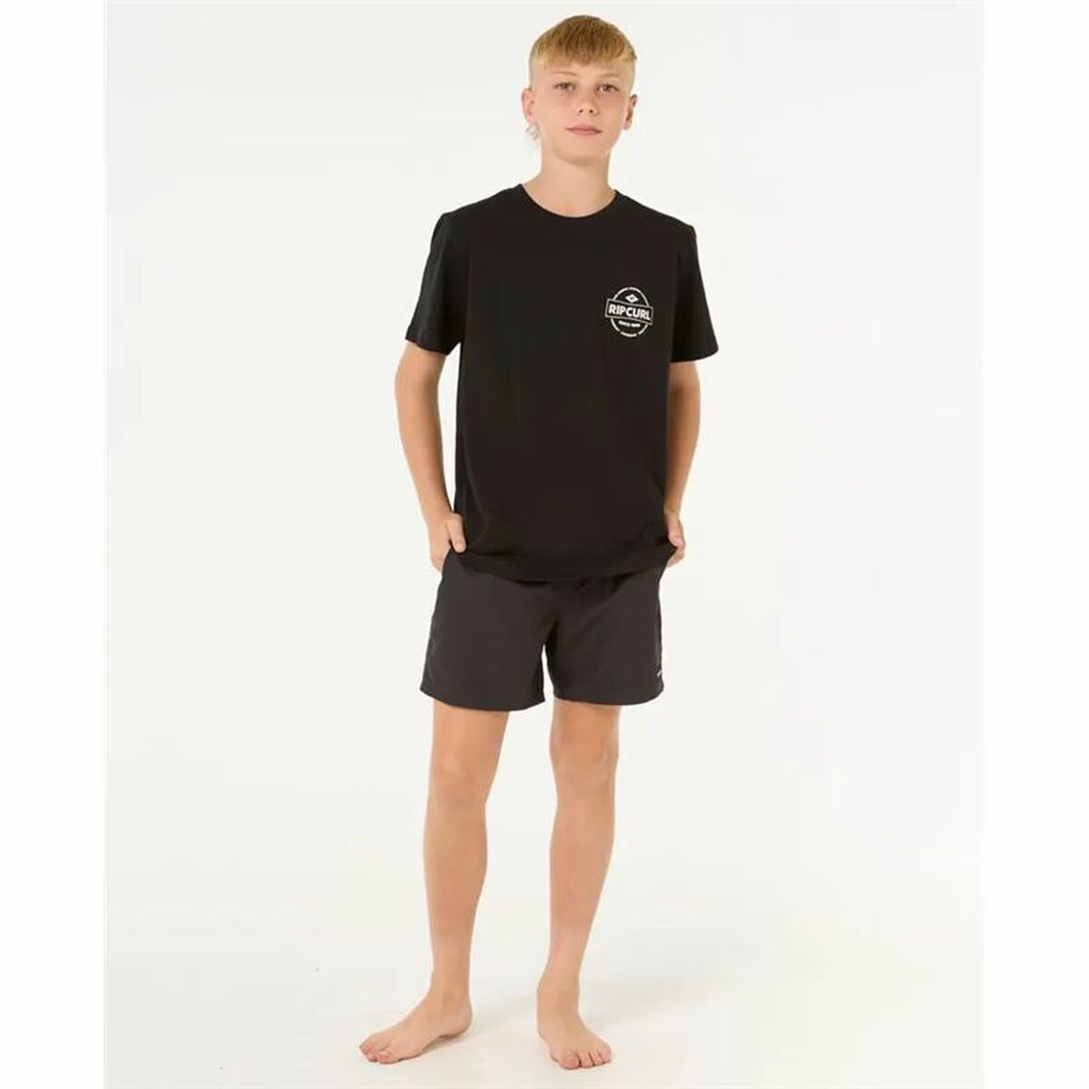 T shirt à manches courtes Enfant Rip Curl Staple Noir