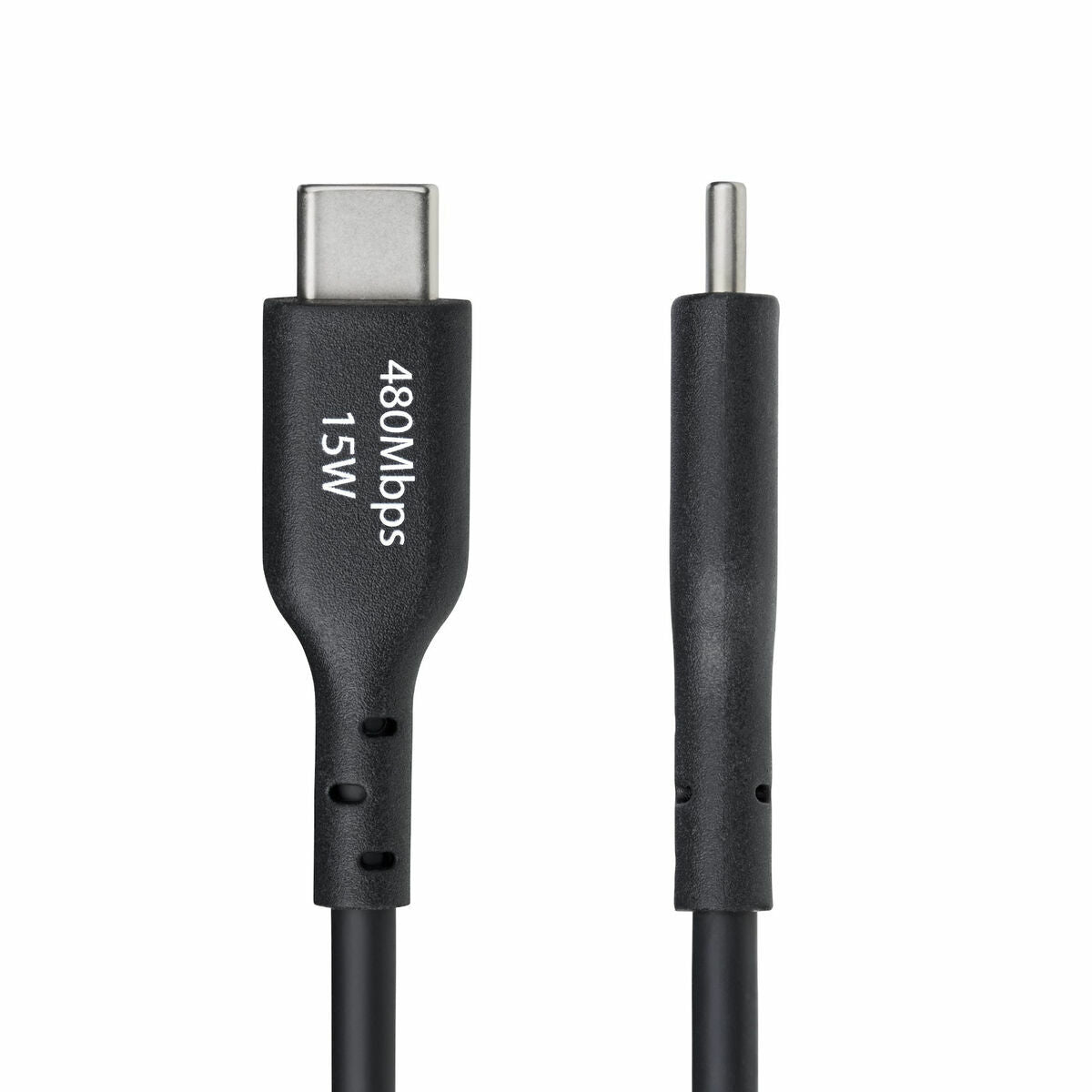 Câble USB Startech USB2AC2MNC Noir 2 m