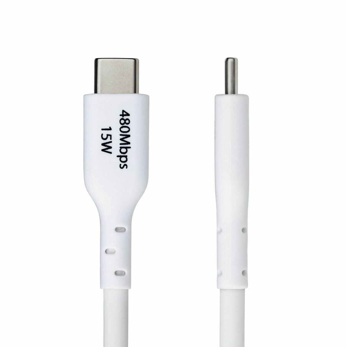 Câble USB Startech USB2AC3MNCWHE Blanc 3 m
