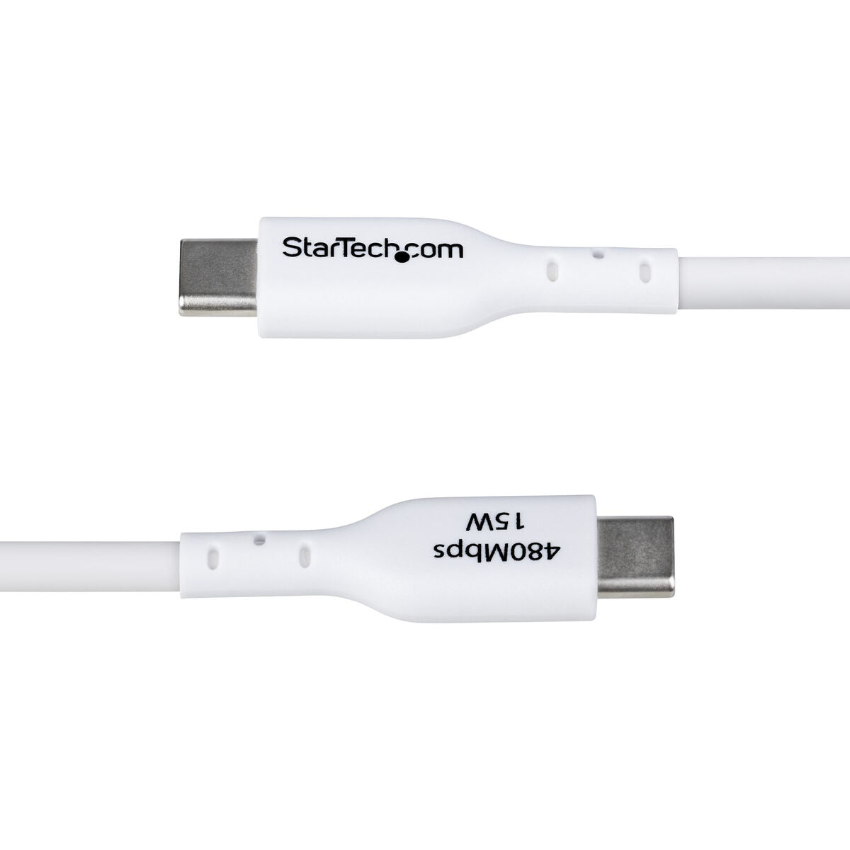 Câble USB Startech USB2AC3MNCWHE Blanc 3 m