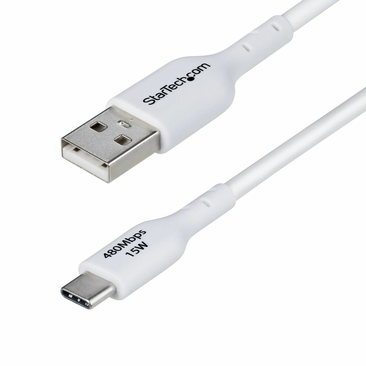 Câble USB Startech USB2AC2MNCWHE Blanc 2 m