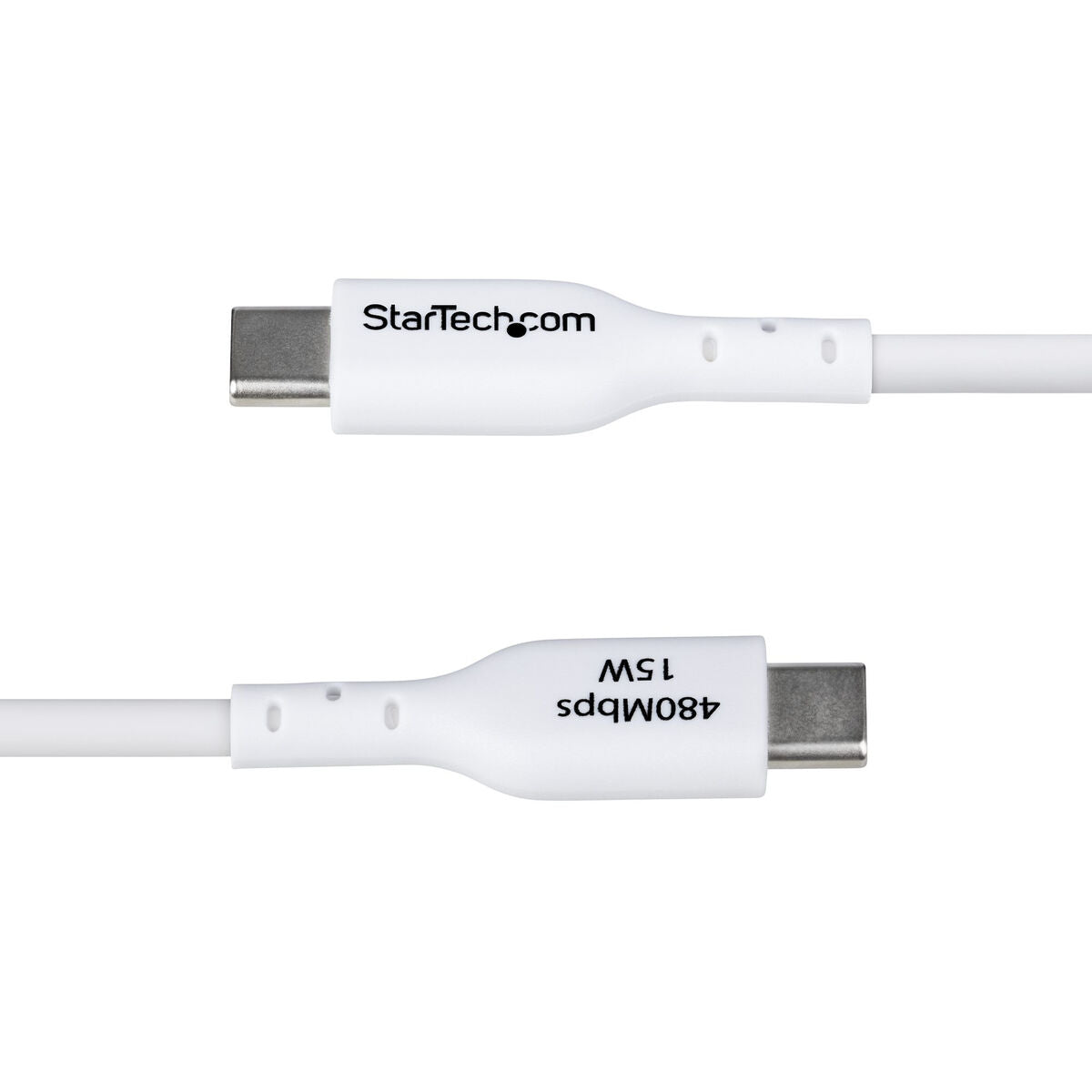 Câble USB Startech USB2AC2MNCWHE Blanc 2 m