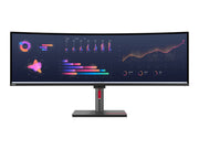 LENOVO ThinkVision P49w-30 LED Écran curved 49p 5120x1440 UltraWide Dual QHD IPS HDR TB4 USB-C Dock 100W 2xHDMI DP 4xUSB RJ45 S