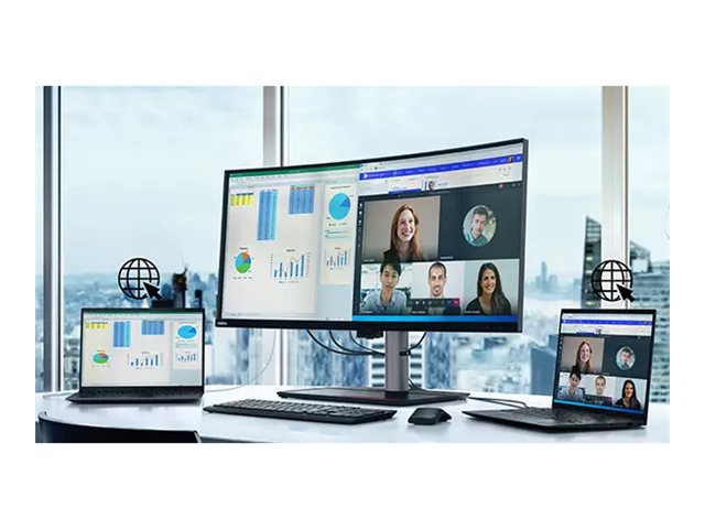 LENOVO ThinkVision P40w-20 - incurvé - 40p - WUHD 75 Hz - 4 ms - 2xThunderbolt 4, DisplayPort, HDMI -  Battery Charging 1.2