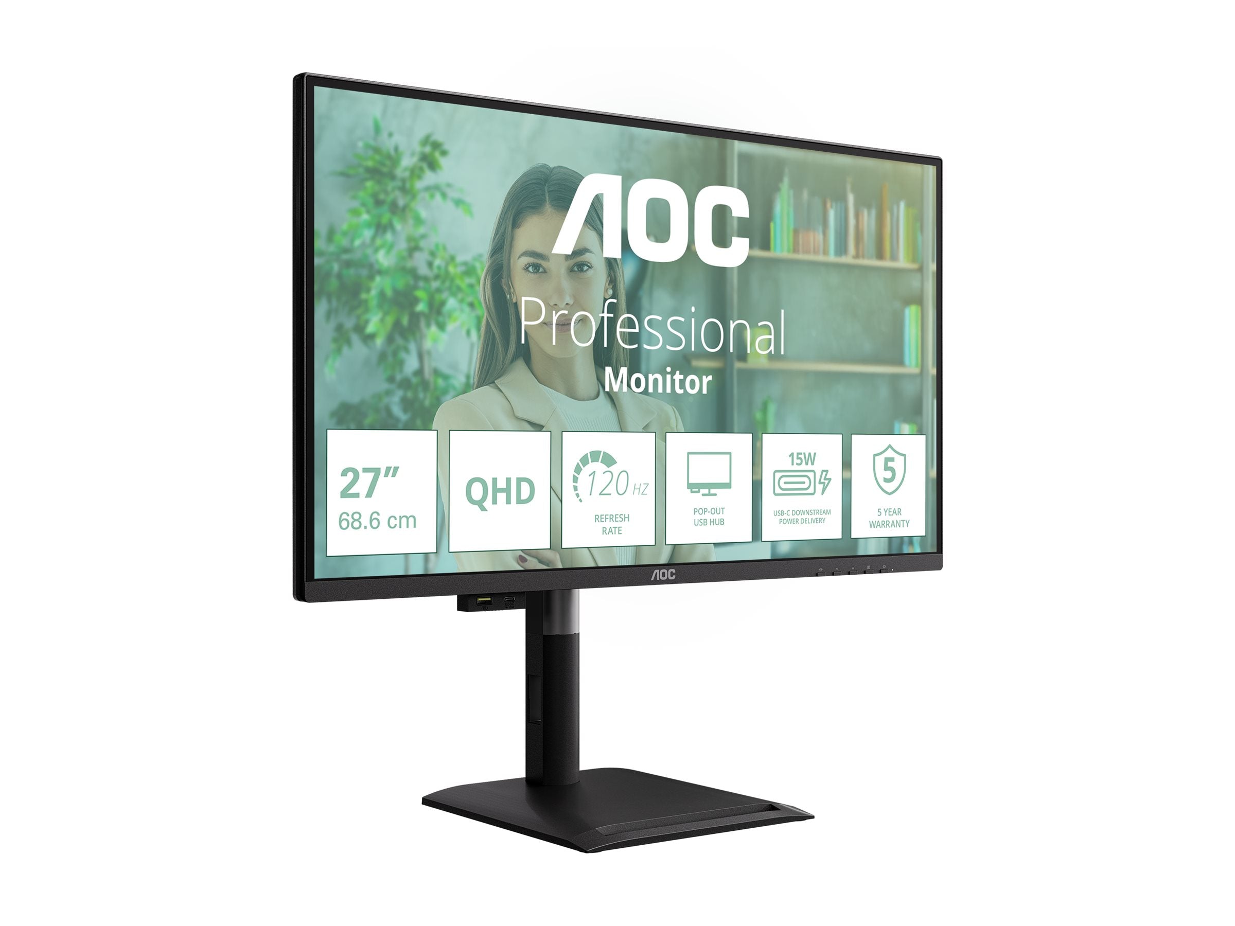 AOC Q27P4U 27p QHD IPS 120Hz 16:9 2xHDMI 2.0 DP 1.4