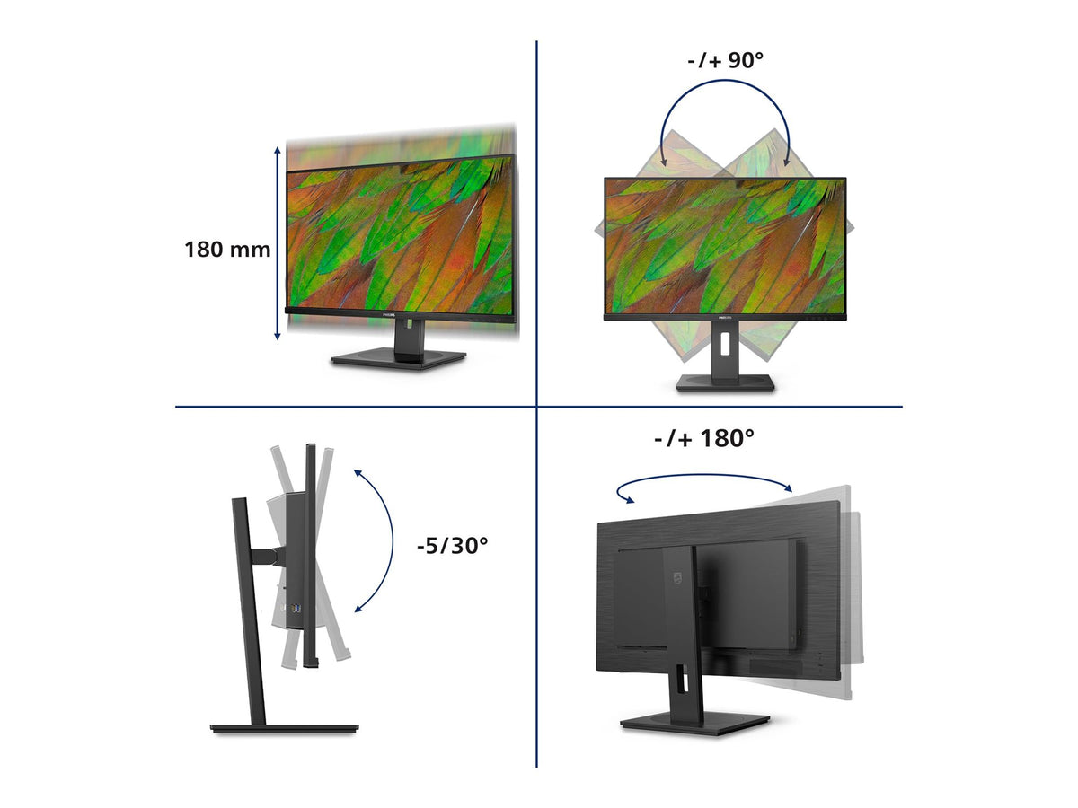 PHILIPS 32B1N3800/00 Ecran 31.5p UHD LED 16:9 VA 60Hz 2xHDMI 2.0 DP 1.4