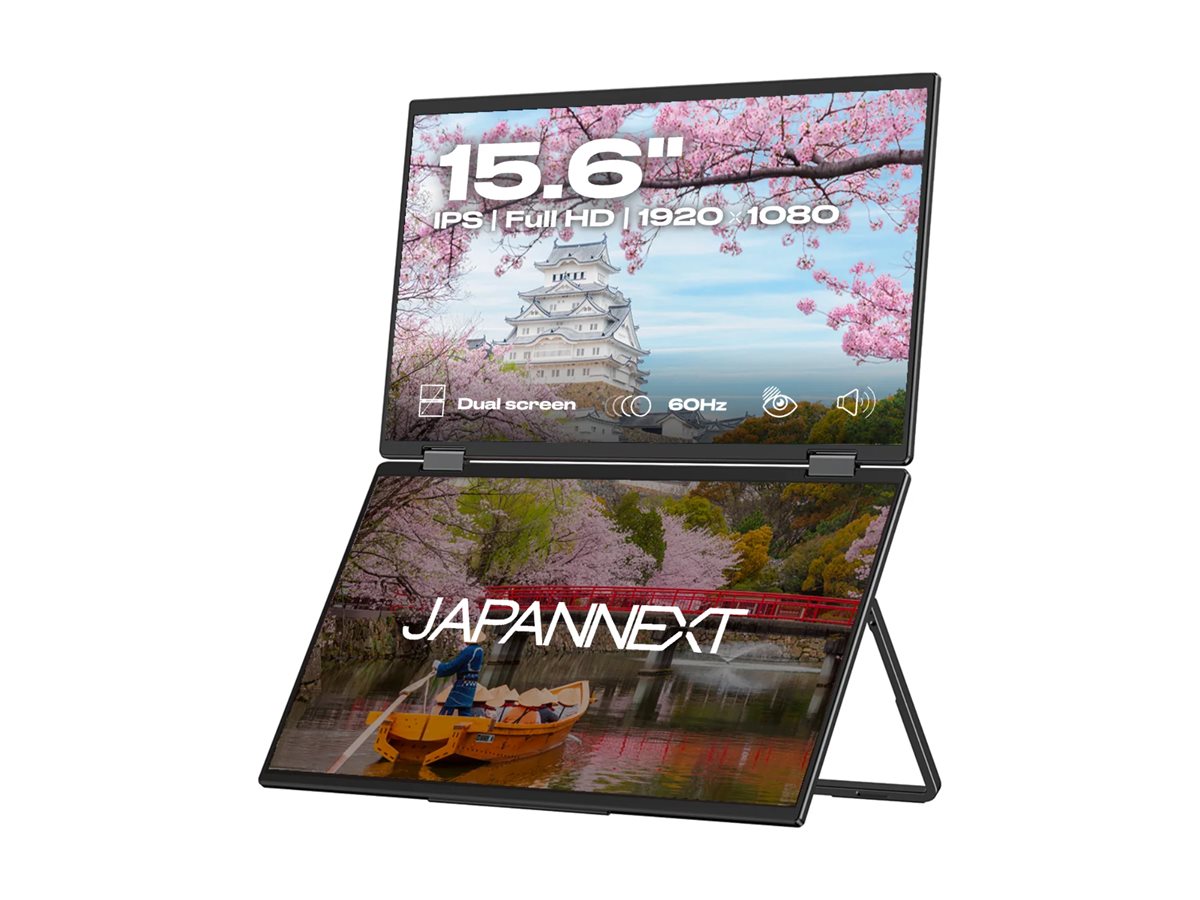 JAPANNEXT JNDMDIPS156F Double Ecran LED 15,6  FHD (1920x1080) à 60Hz  IPS  250