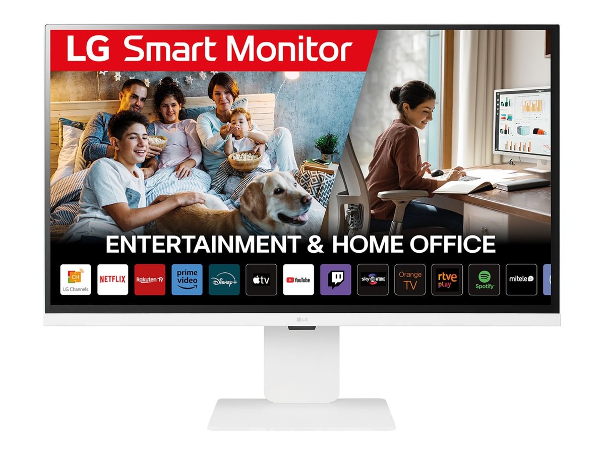 LG - Ecran LCD - 32p - 3840x2160 4K 60 Hz - IPS - 5 ms - Inclinable - Hauteur réglable - Pivotant - Garantie 3 ans