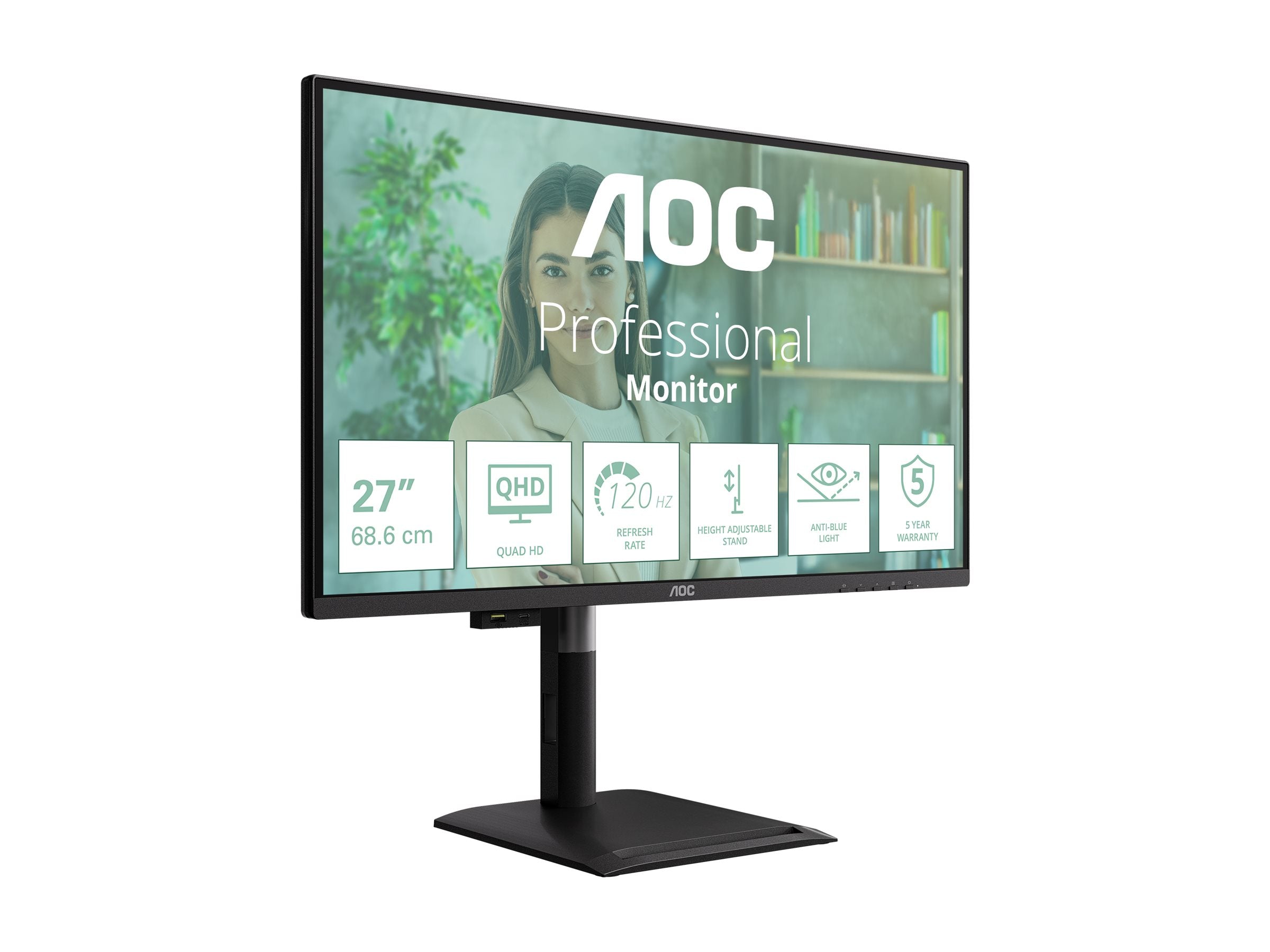 AOC Q27P4U 27p QHD IPS 120Hz 16:9 2xHDMI 2.0 DP 1.4