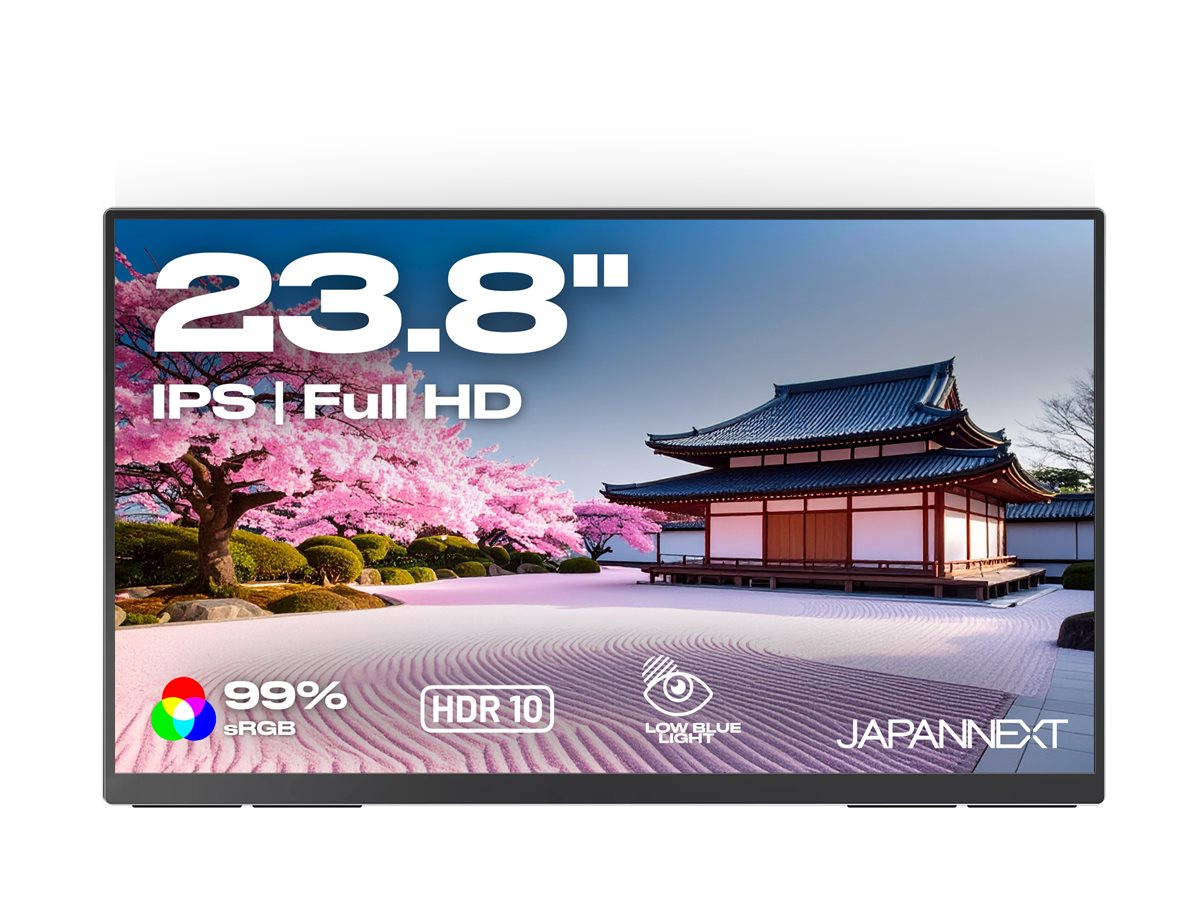 JAPANNEXT JNMDIPS238FC6 Ecran LED 23,8" FHD (1920x1080) 100Hz  IPS  250 cd/m²  1000:1  HDR10  1920x1080  5ms(GtoG) HDMI USBC Noir
